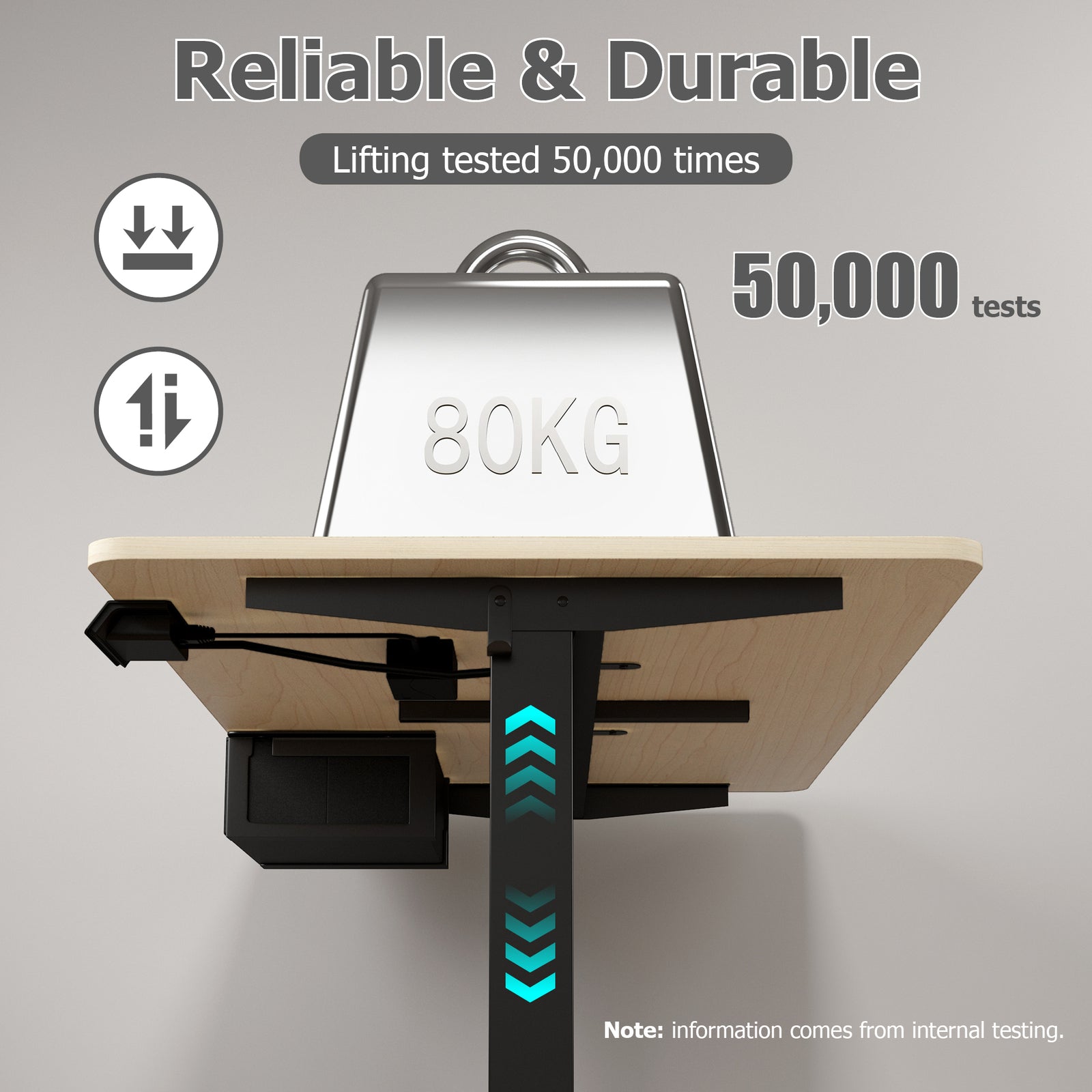 Height Adjustable Electric Standing Desk with Desk Drawer