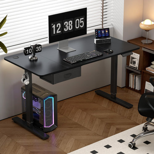Height Adjustable Electric Standing Desk with Desk Drawer