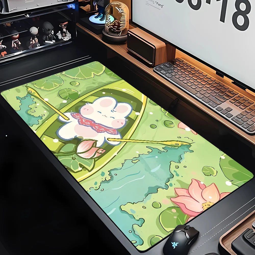 Gaming Keyboardpad Office Soft Non-Slip Carpet Rubber Mice Pad New Models Cute Rabbit Pink Anime Mousepad Home HD Print Mousepad