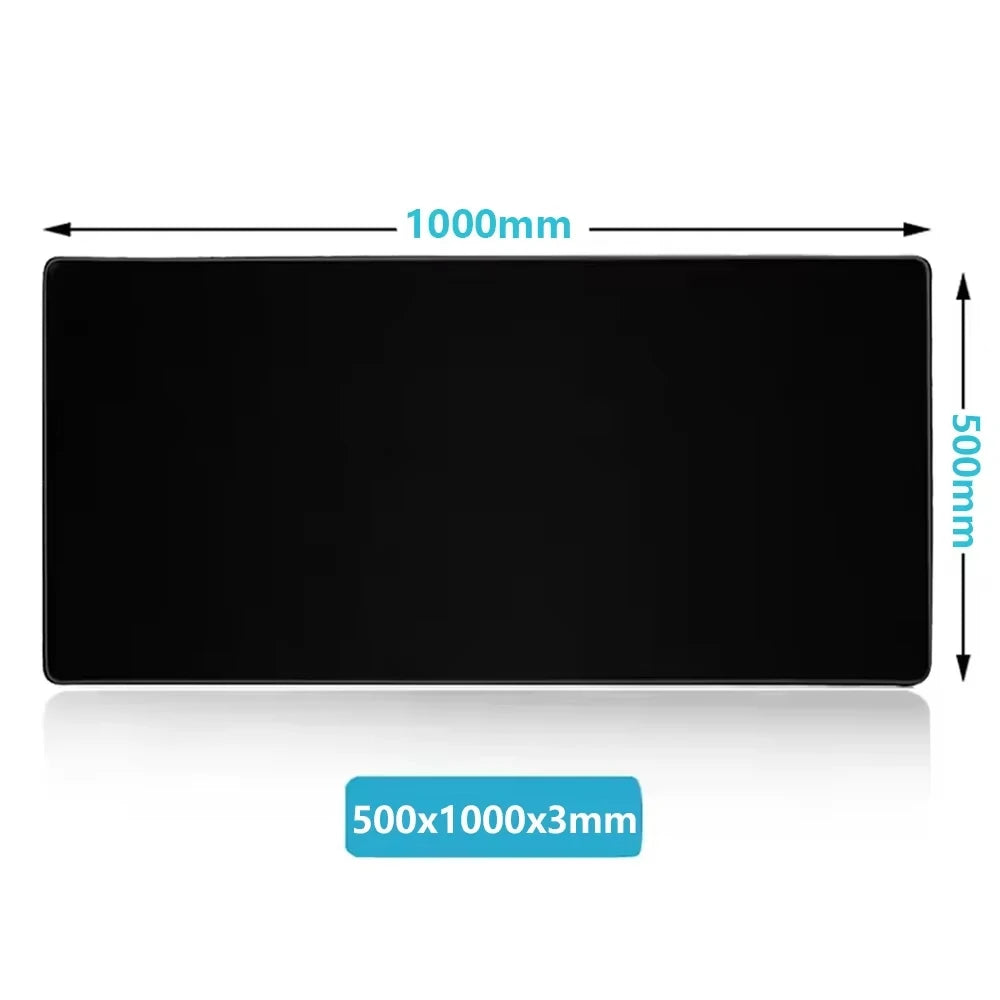 Minimalist Black Desk Mat with Non-Slip Mouse Pad, Playmat Mouse Pads for Desk, Mousepad for Desk, Desk Mat, Gaming