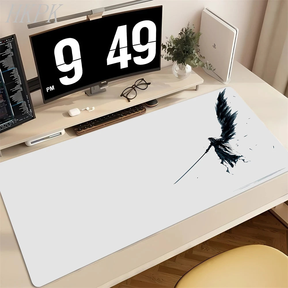 F-Final Fantasy Black Mouse Pad Gamer Large New Mousepad XXL Keyboard Pad Desk Mats Office Carpet Soft Computer Desktop Mousepad
