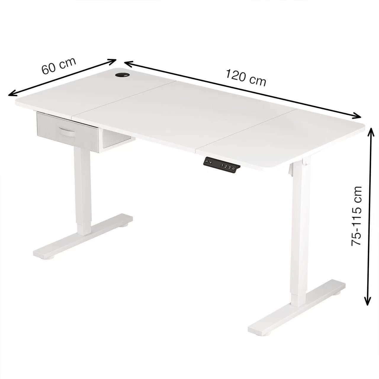 Height Adjustable Electric Standing Desk with Desk Drawer