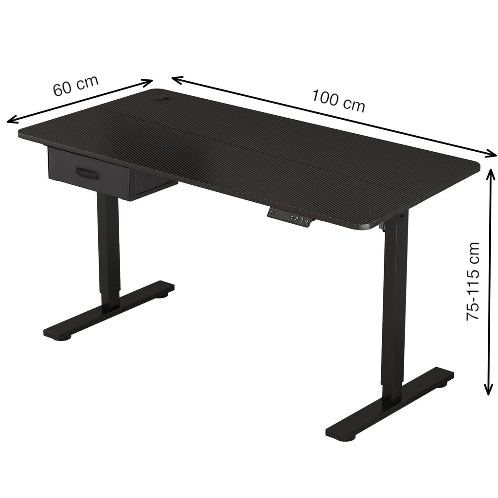 Height Adjustable Electric Standing Desk with Desk Drawer