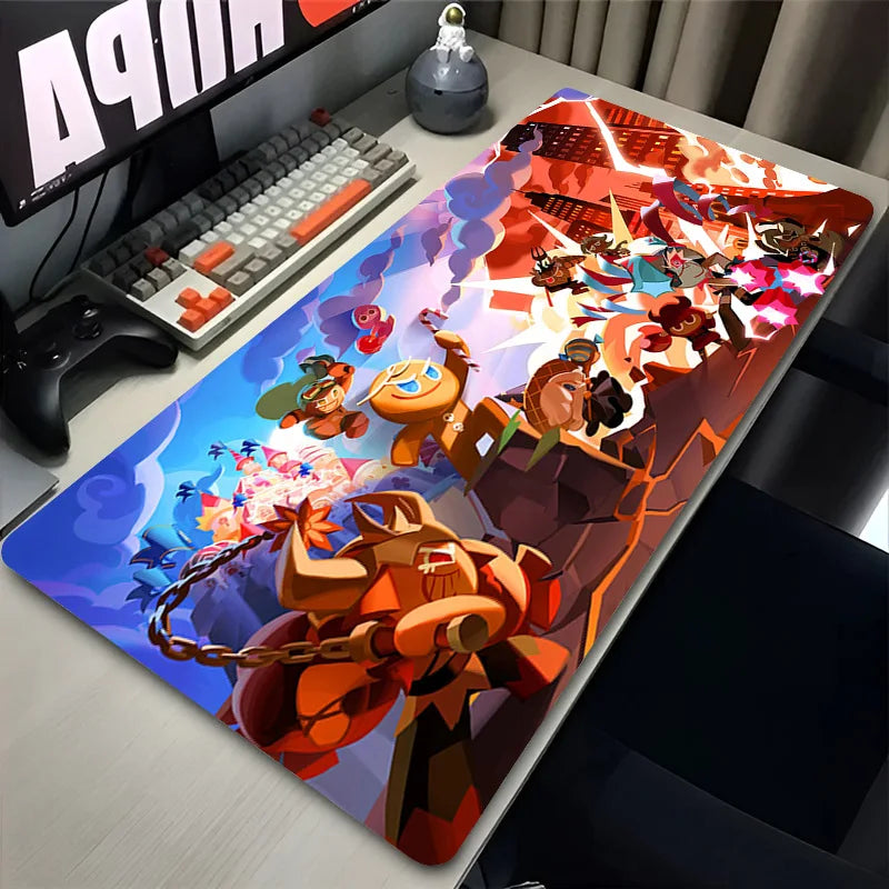 Anime Mousepad Cookie Run K-Kingdom Mousepad Gaming Accessories Non-Slip Desk Mat Gamer Pc Cabinet Mouse Pad Laptop Carpet Mats