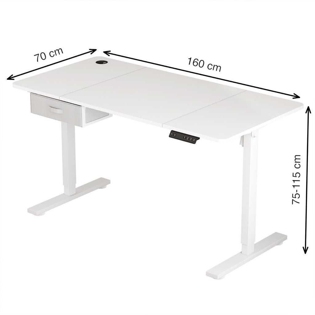Height Adjustable Electric Standing Desk with Desk Drawer