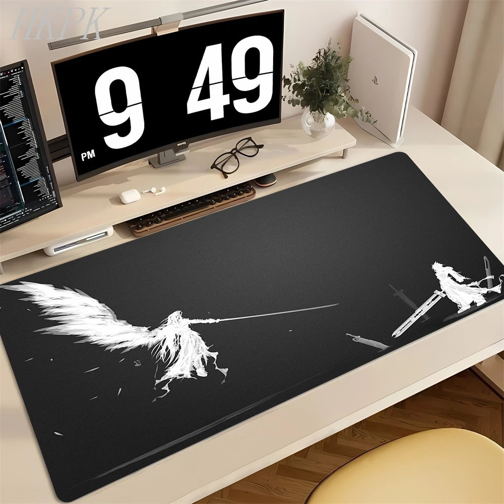 F-Final Fantasy Black Mouse Pad Gamer Large New Mousepad XXL Keyboard Pad Desk Mats Office Carpet Soft Computer Desktop Mousepad