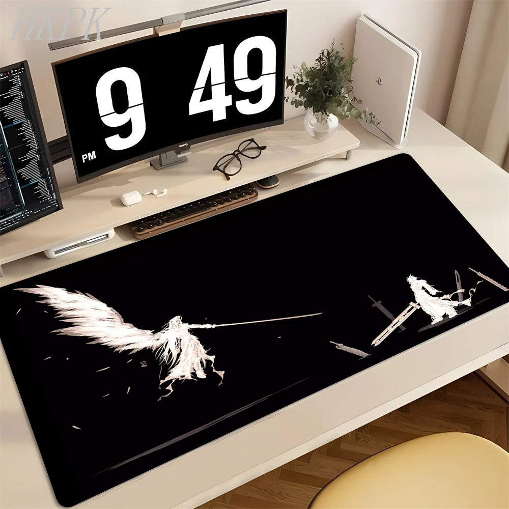 F-Final Fantasy Black Mouse Pad Gamer Large New Mousepad XXL Keyboard Pad Desk Mats Office Carpet Soft Computer Desktop Mousepad