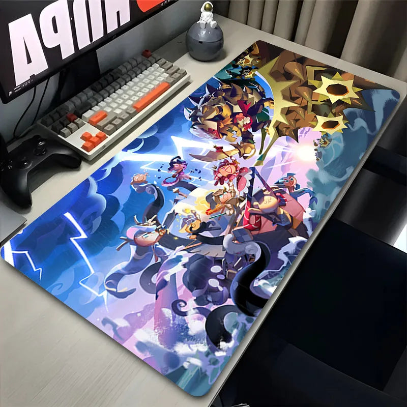 Anime Mousepad Cookie Run K-Kingdom Mousepad Gaming Accessories Non-Slip Desk Mat Gamer Pc Cabinet Mouse Pad Laptop Carpet Mats