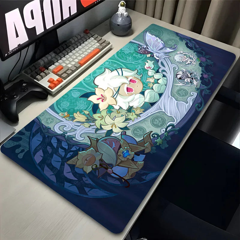 Anime Mousepad Cookie Run K-Kingdom Mousepad Gaming Accessories Non-Slip Desk Mat Gamer Pc Cabinet Mouse Pad Laptop Carpet Mats