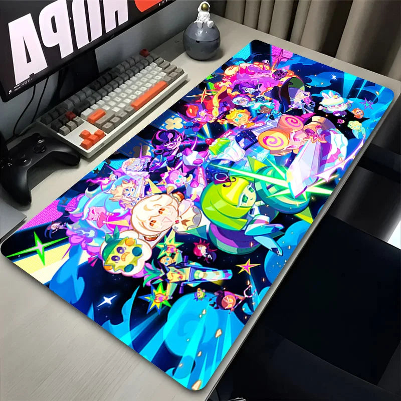 Anime Mousepad Cookie Run K-Kingdom Mousepad Gaming Accessories Non-Slip Desk Mat Gamer Pc Cabinet Mouse Pad Laptop Carpet Mats
