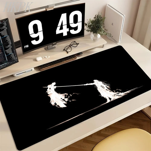 F-Final Fantasy Black Mouse Pad Gamer Large New Mousepad XXL Keyboard Pad Desk Mats Office Carpet Soft Computer Desktop Mousepad