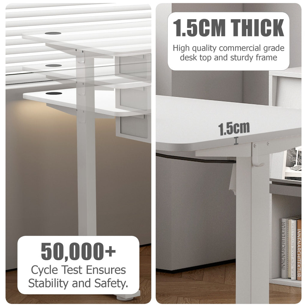 Height Adjustable Electric Standing Desk with Desk Drawer