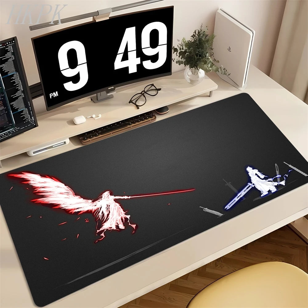 F-Final Fantasy Black Mouse Pad Gamer Large New Mousepad XXL Keyboard Pad Desk Mats Office Carpet Soft Computer Desktop Mousepad