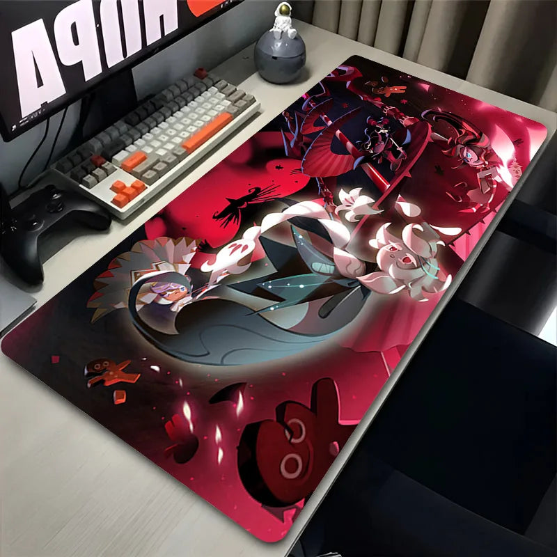 Anime Mousepad Cookie Run K-Kingdom Mousepad Gaming Accessories Non-Slip Desk Mat Gamer Pc Cabinet Mouse Pad Laptop Carpet Mats