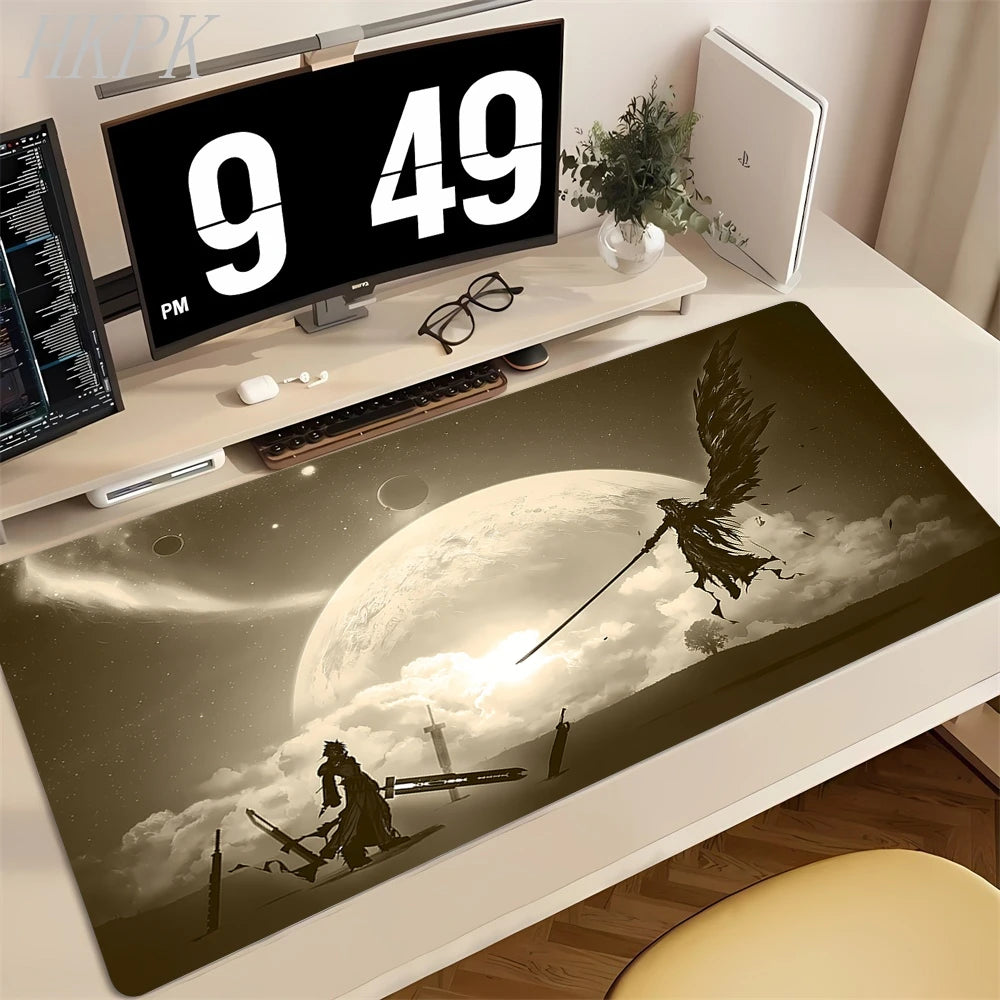 F-Final Fantasy Black Mouse Pad Gamer Large New Mousepad XXL Keyboard Pad Desk Mats Office Carpet Soft Computer Desktop Mousepad