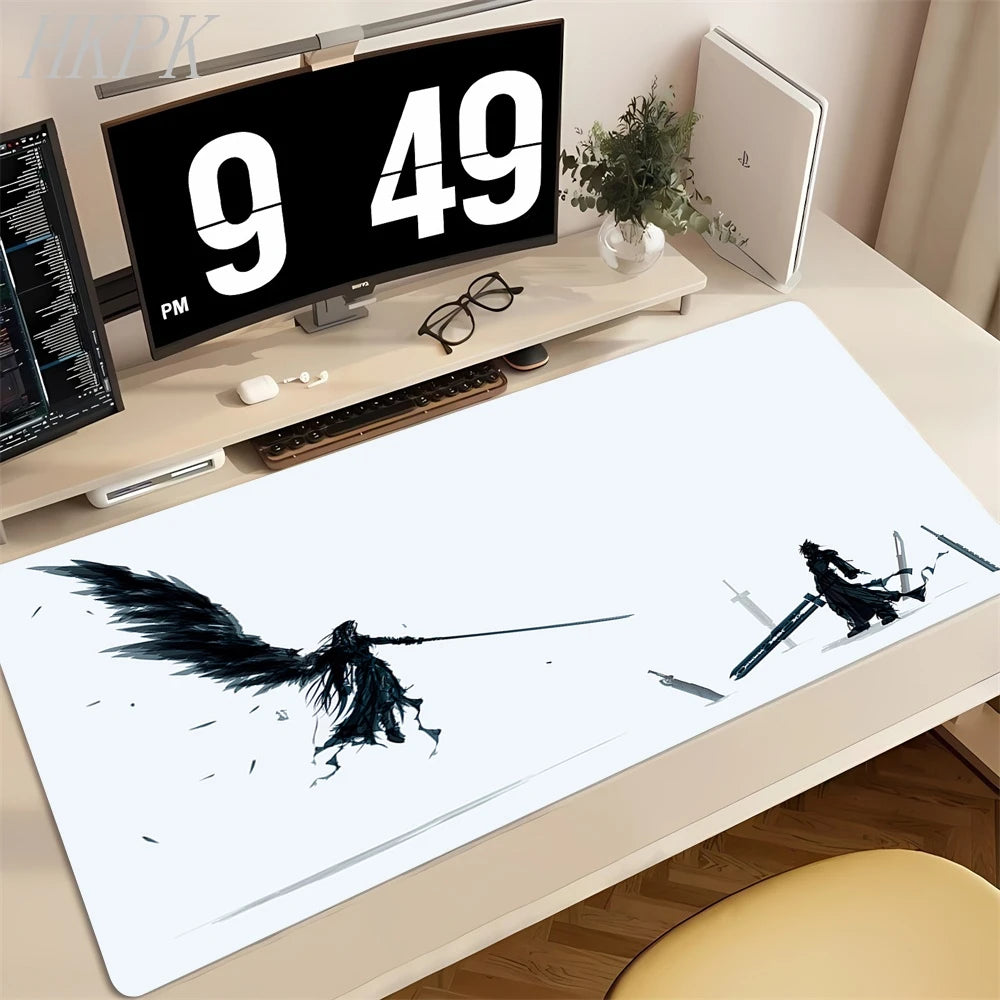 F-Final Fantasy Black Mouse Pad Gamer Large New Mousepad XXL Keyboard Pad Desk Mats Office Carpet Soft Computer Desktop Mousepad