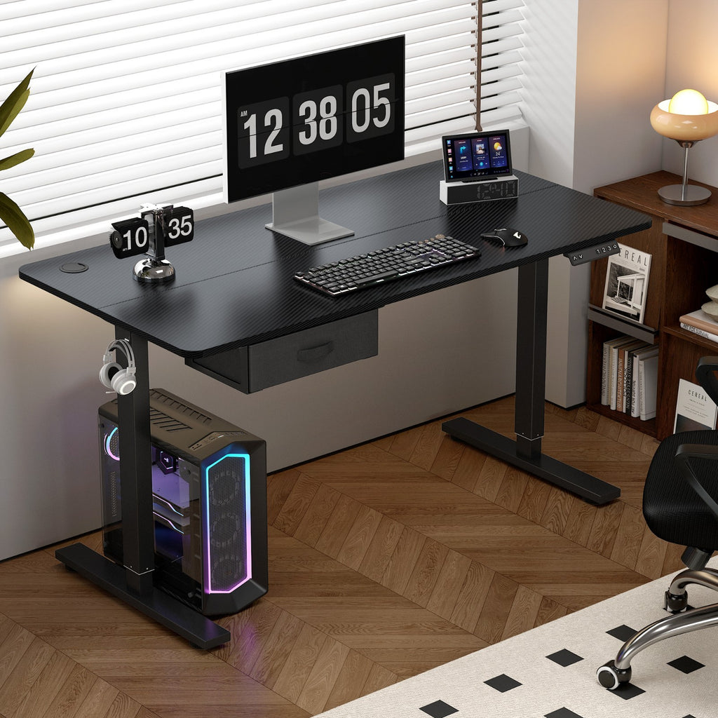Height Adjustable Electric Standing Desk with Desk Drawer