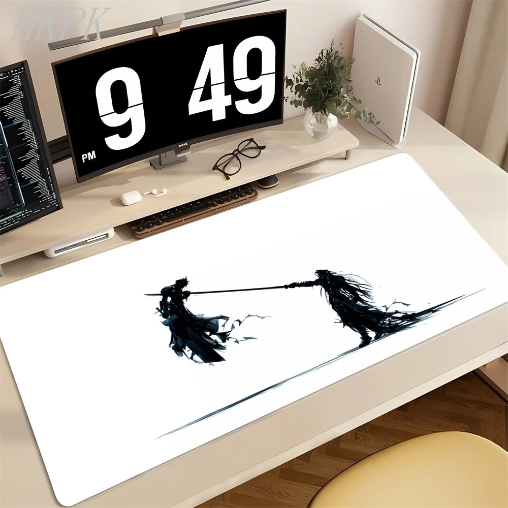 F-Final Fantasy Black Mouse Pad Gamer Large New Mousepad XXL Keyboard Pad Desk Mats Office Carpet Soft Computer Desktop Mousepad