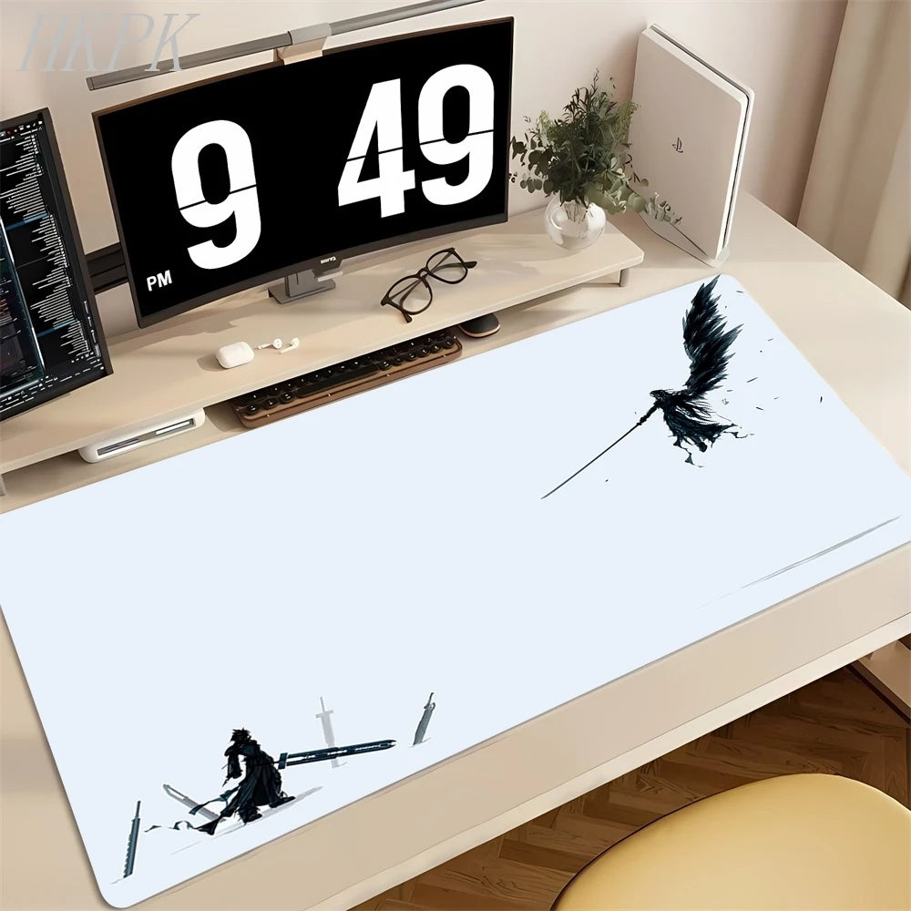 F-Final Fantasy Black Mouse Pad Gamer Large New Mousepad XXL Keyboard Pad Desk Mats Office Carpet Soft Computer Desktop Mousepad