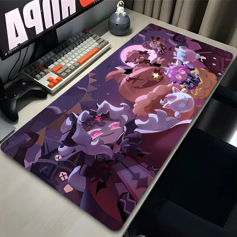 Anime Mousepad Cookie Run K-Kingdom Mousepad Gaming Accessories Non-Slip Desk Mat Gamer Pc Cabinet Mouse Pad Laptop Carpet Mats