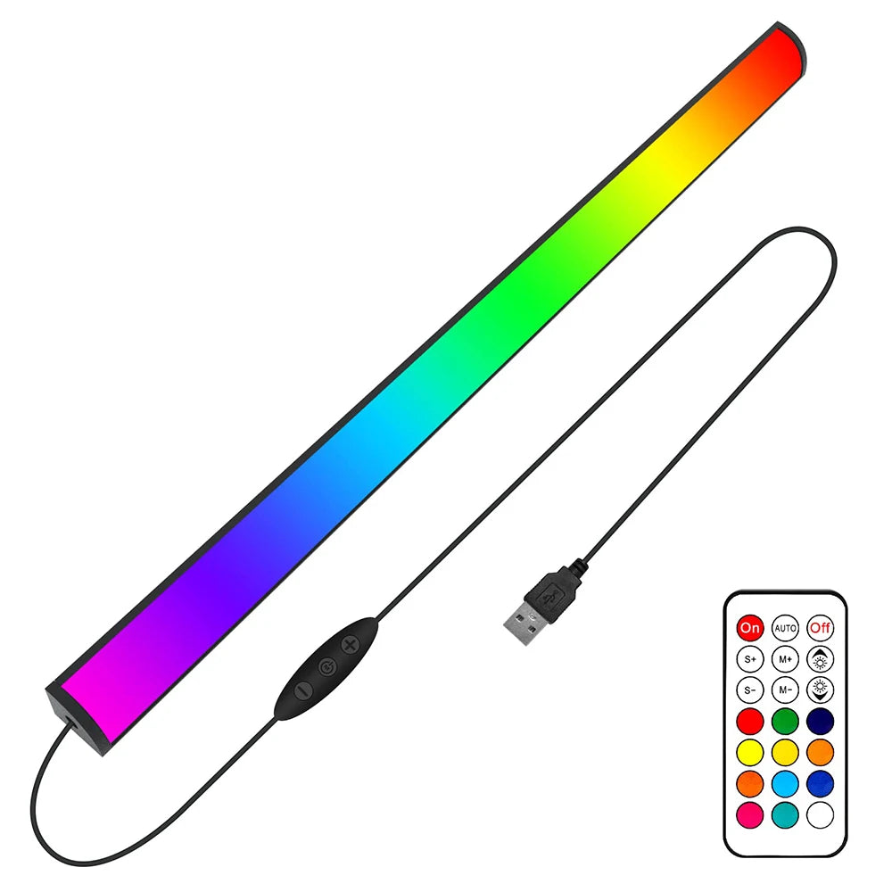 Under Monitor Light Bar RGB Dreamcolor Ambient Neon Sign with Remote Controller for Game Room Decoration Gaming Setup Desk Lamp