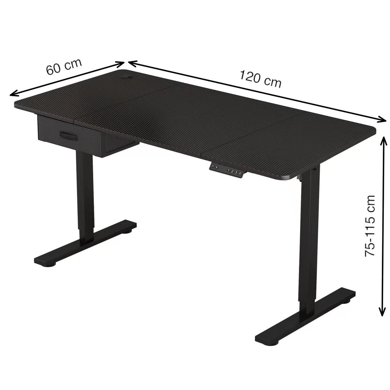 Height Adjustable Electric Standing Desk with Desk Drawer