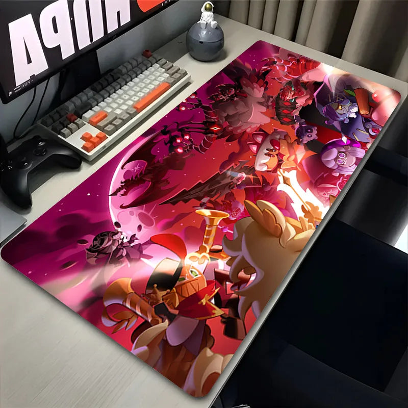 Anime Mousepad Cookie Run K-Kingdom Mousepad Gaming Accessories Non-Slip Desk Mat Gamer Pc Cabinet Mouse Pad Laptop Carpet Mats