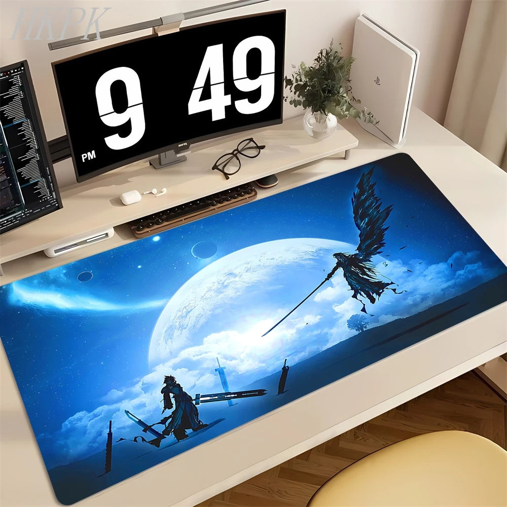 F-Final Fantasy Black Mouse Pad Gamer Large New Mousepad XXL Keyboard Pad Desk Mats Office Carpet Soft Computer Desktop Mousepad