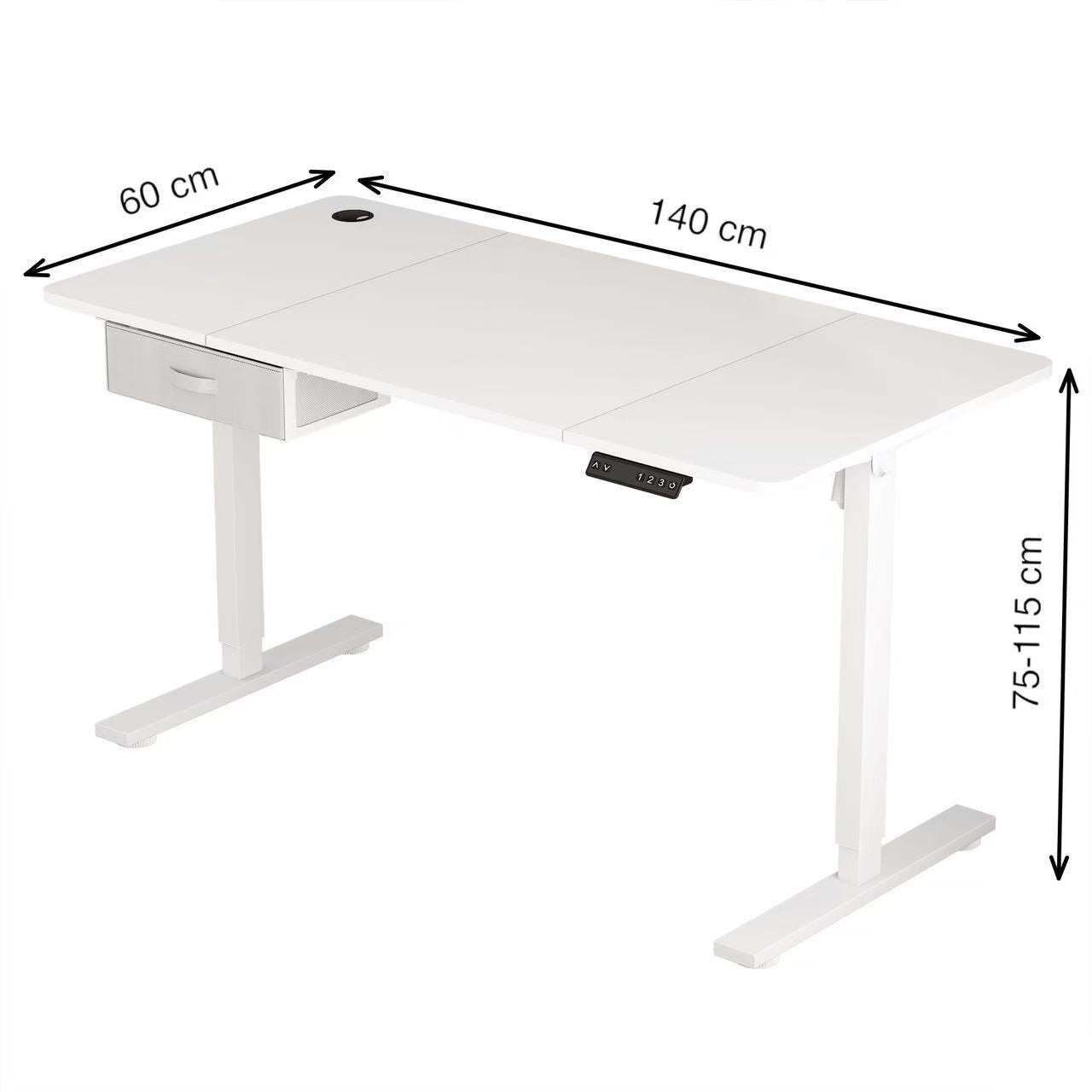 Height Adjustable Electric Standing Desk with Desk Drawer