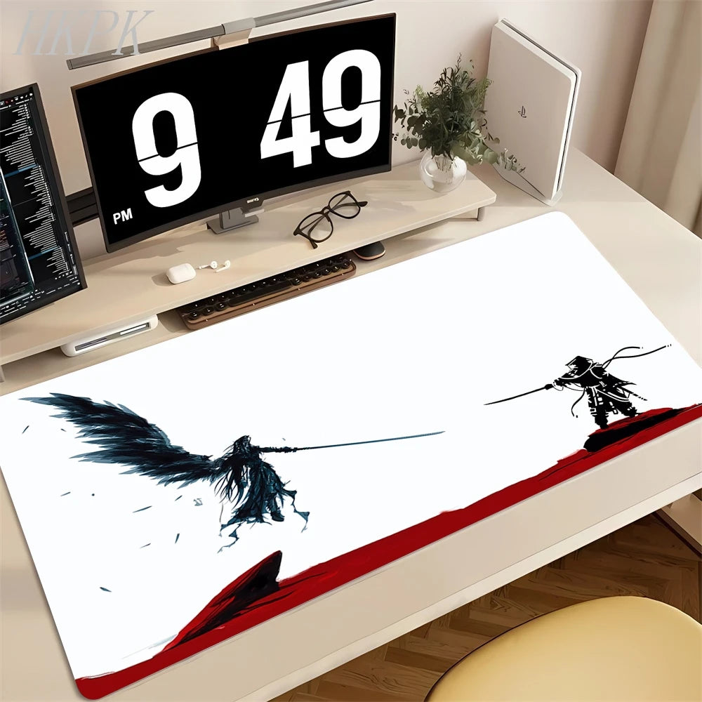 F-Final Fantasy Black Mouse Pad Gamer Large New Mousepad XXL Keyboard Pad Desk Mats Office Carpet Soft Computer Desktop Mousepad